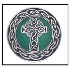 ENAMEL BROOCH CELTIC CROSS